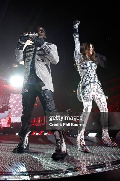 Will.i.am and Fergie of Black Eyed Peas performing live at the O2 Arena, London on the 5th May 2010.