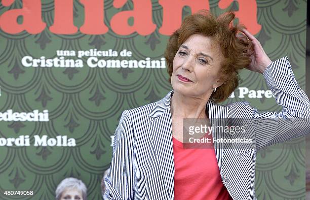 Marisa Paredes attends a photocall for 'Mi Familia Italiana' at Princesa Cinema on July 15, 2015 in Madrid, Spain.