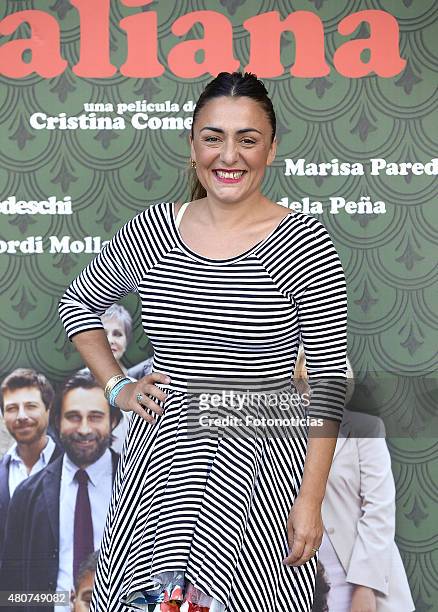 Candela Pena attends a photocall for 'Mi Familia Italiana' at Princesa Cinema on July 15, 2015 in Madrid, Spain.
