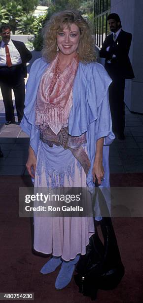 Nancy Stafford attends NBC Fall Press Tour on August 7, 1988 at the Registry Hotel in Los Angeles, California.