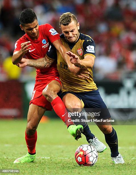 Jack Wilshere of Arsenal during the match between Arsenal and Singapore XI at the Singapore National Stadium on July 15, 2015 in Kallang.