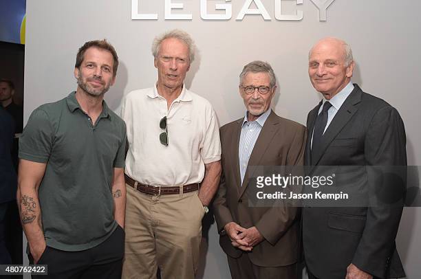 Actor Zack Snyder, Clint Eastwood, former Warner Bros. Chairman & CEO Barry Meyer and Warner Bros. Entertainment Vice Chairman Ed Romano attend the...