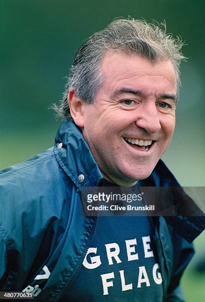 Manager Terry Venables at a training session of the England national football team at the Bisham Abbey sports centre in Berkshire, 11th November 1995.