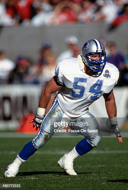 Chris Spielman of the Detroit Lions in action during an NFL football game circa 1993. Spielman played for the Lions from 1988-95.