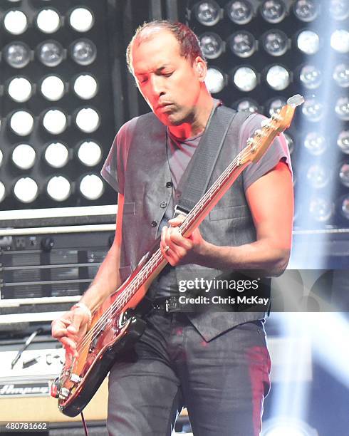 Joshua Winstead of Metric performs at Philips Arena on July 14, 2015 in Atlanta, Georgia.