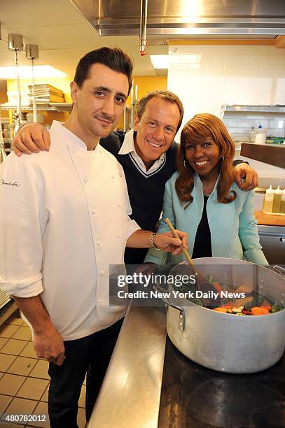 Anthony Goncalves, Chef/Partner of 42 Restaurant, Dr. James Hester and Roni DeLuz and, co-creators of the Martha's Vineyard Detox Diet prepairing the...