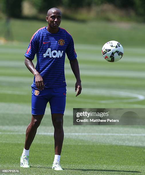 Ashley Young of Manchester United in action during a first team training session as part of their pre-season tour of the USA at VMAC on July 15, 2015...