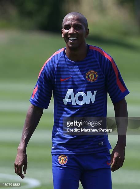 Ashley Young of Manchester United in action during a first team training session as part of their pre-season tour of the USA at VMAC on July 15, 2015...