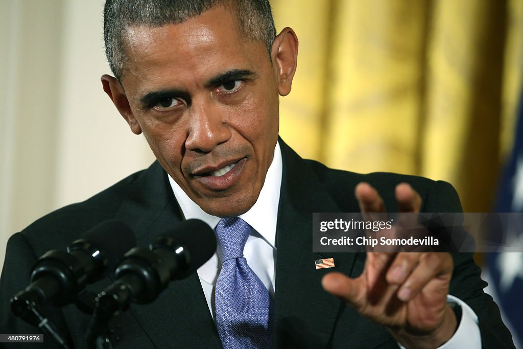 President Obama Holds News Conference On Iran Deal At White House