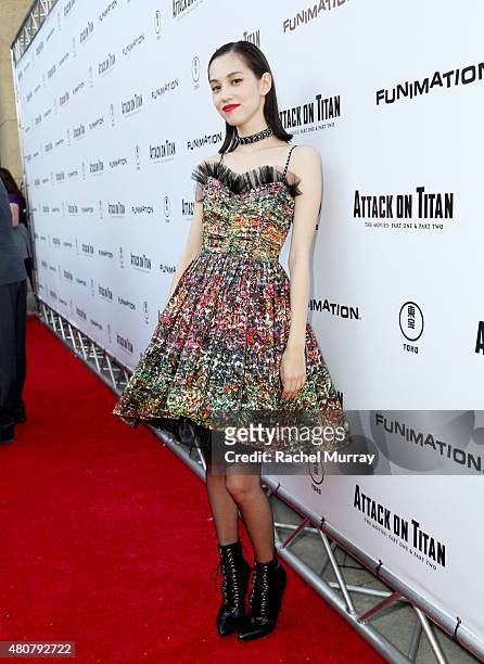 Actress Kiko Mizuhara attends the "ATTACK ON TITAN" World Premiere on July 14, 2015 in Hollywood, California.