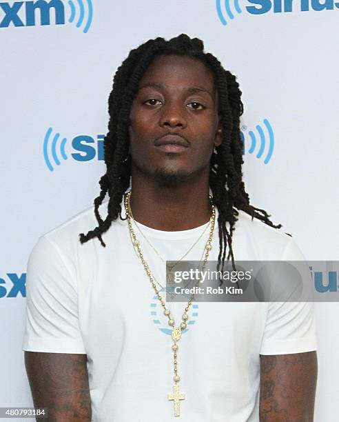 Football payer Dre Kirkpatrick visits at SiriusXM Studios on July 15, 2015 in New York City.