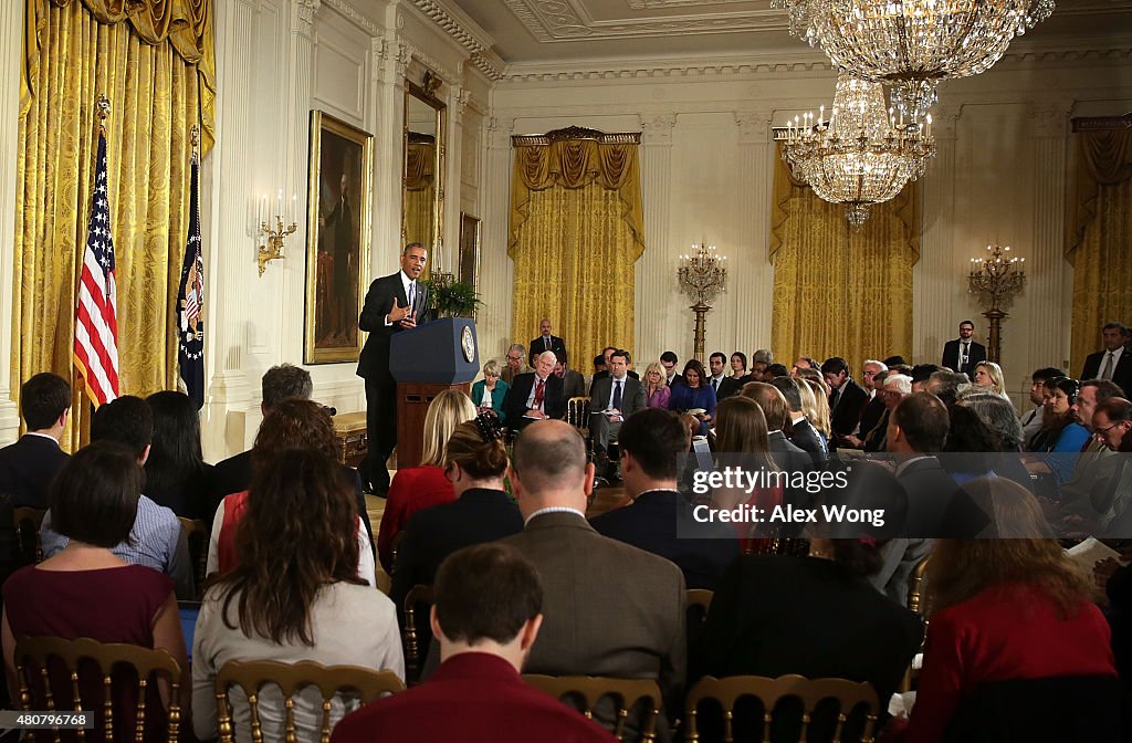 President Obama Holds News Conference On Iran Deal At White House