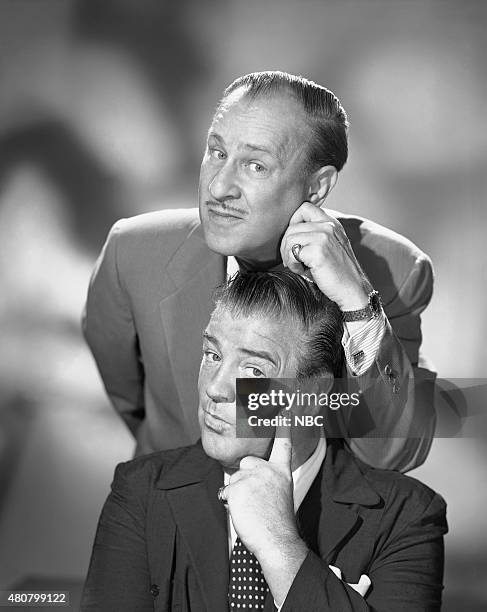Pictured: Comedy team Abbott & Costello: William "Bud" Abbott, Lou Costello in 1953 --