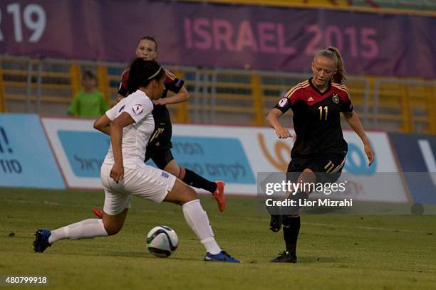 Lea Schuller of Germany is seen during the UEFA Women's Under-19 European Championship group stage match between U19 England and U19 Germany at...