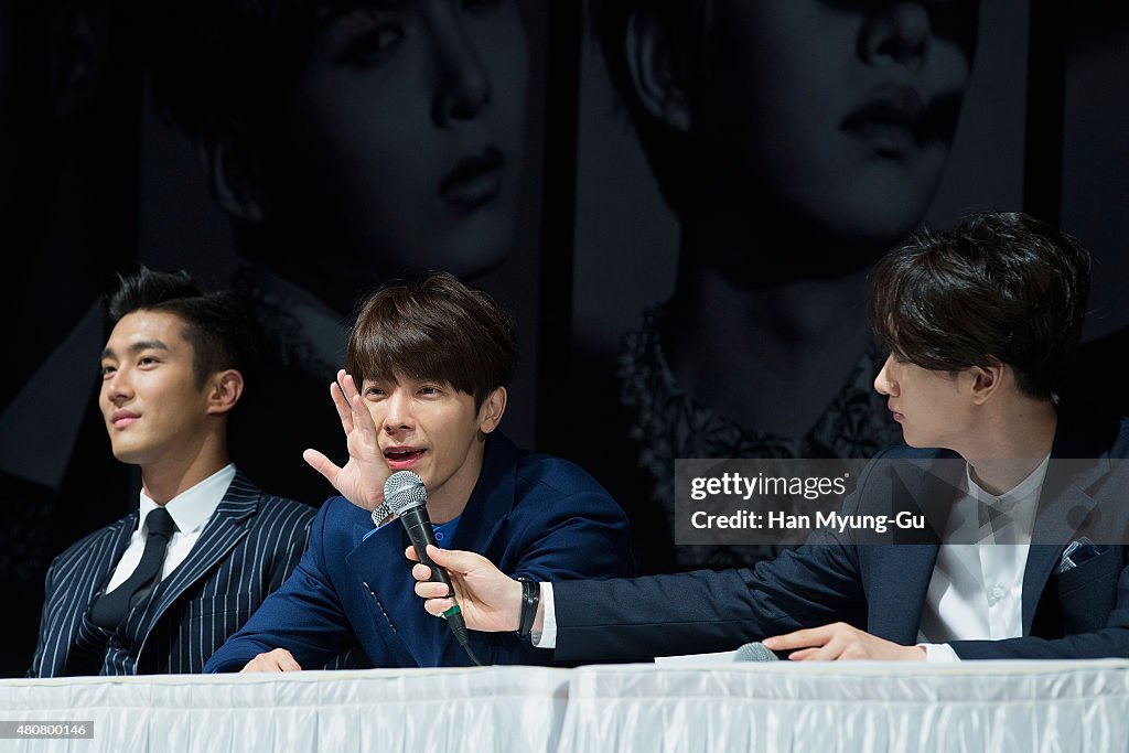 SM Entertainment - Super Junior 10th Anniversary Special Album 'Devil' Press Conference In Seoul