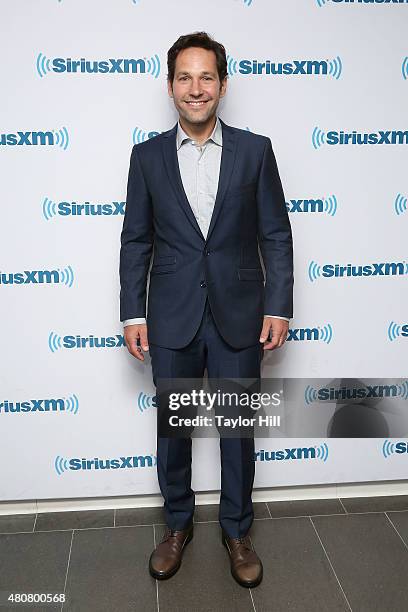 Actor Paul Rudd visits the SiriusXM Studios on July 14, 2015 in New York City.