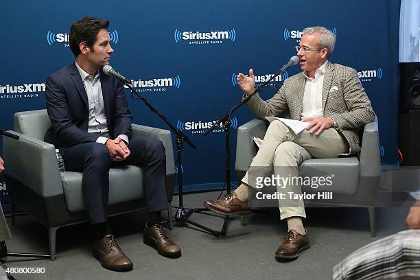 Actor Paul Rudd is interviewed by Jess Cagle as he participates in a Town Hall to promote "Ant-Man" on EW Radio at SiriusXM Studios on July 14, 2015...