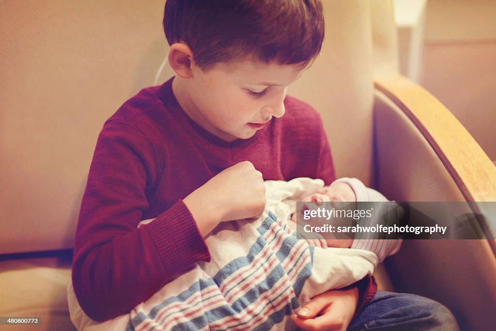 The first time he held his brother