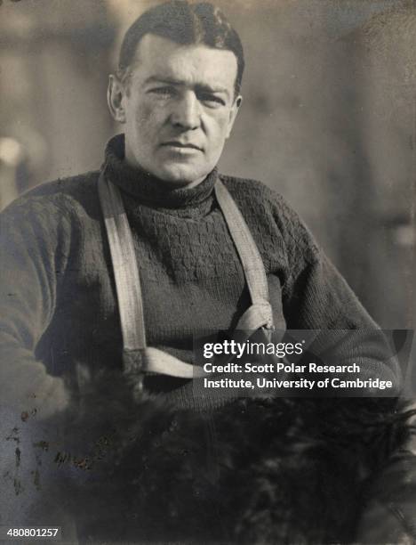 Ernest H. Shackleton during the Imperial Trans-Antarctic Expedition, 1914-17, led by Ernest Shackleton.