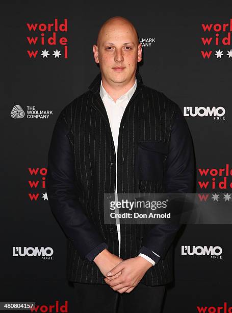 Michael Lo Sordo at the L'Uomo Vogue and Woolmark Company Gala and Exhibition to celebrate L'Uomo Vogue magazine's March Issue dedicated to Australia...