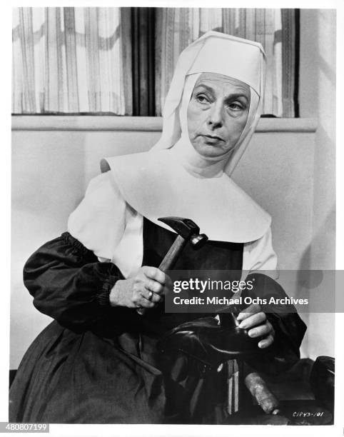 Actress Agnes Moorehead in a scene the movie "The Singing Nun " circa 1966.