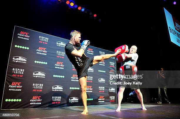Michael Lisping during the UFC Ultimate Media day and Open Workouts at Glasgow's Old Fruitmarket on July 15, 2015 in Glasgow, Scotland.