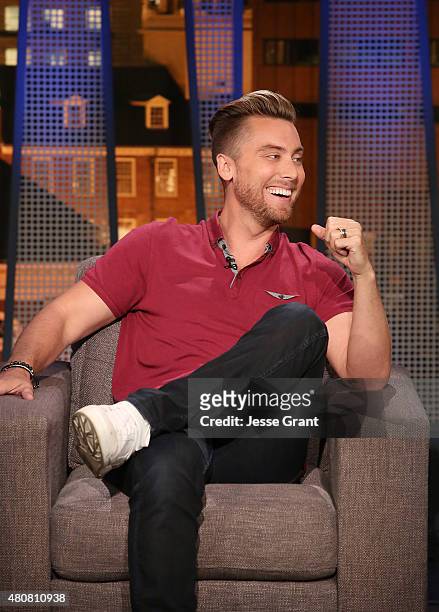 Lance Bass attends "The Josh Wolf Show" on July 15, 2015 in Los Angeles, California.