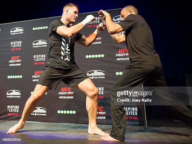 Michael Lisping during the UFC Ultimate Media day and Open Workouts at Glasgow's Old Fruitmarket on July 15, 2015 in Glasgow, Scotland.