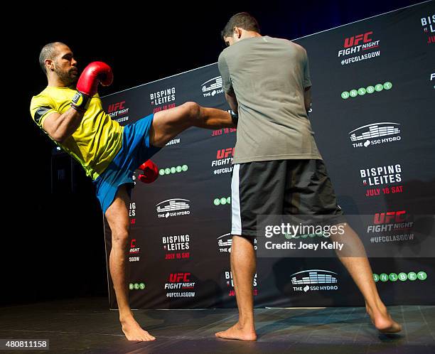 Thales Leites during the UFC Ultimate Media day and Open Workouts at Glasgow's Old Fruitmarket on July 15, 2015 in Glasgow, Scotland.