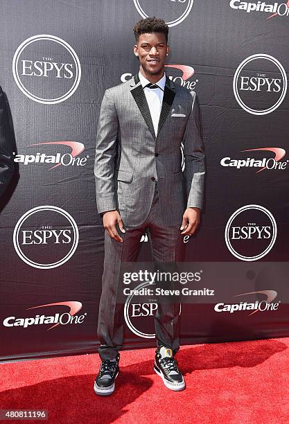 Player Jimmy Butler attends The 2015 ESPYS at Microsoft Theater on July 15, 2015 in Los Angeles, California.