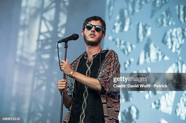 Max Colombie from Oscar and the Wolf performs at Fnac Live Festival on July 15, 2015 in Paris, France.