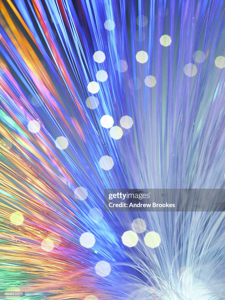 Bundle of fibre optics used to send data