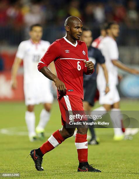 Julian De Guzman of Canada during the 2015 CONCACAF Gold Cup Group B match between Canada and Costa Rica at BMO Field on July 14, 2015 in Toronto,...