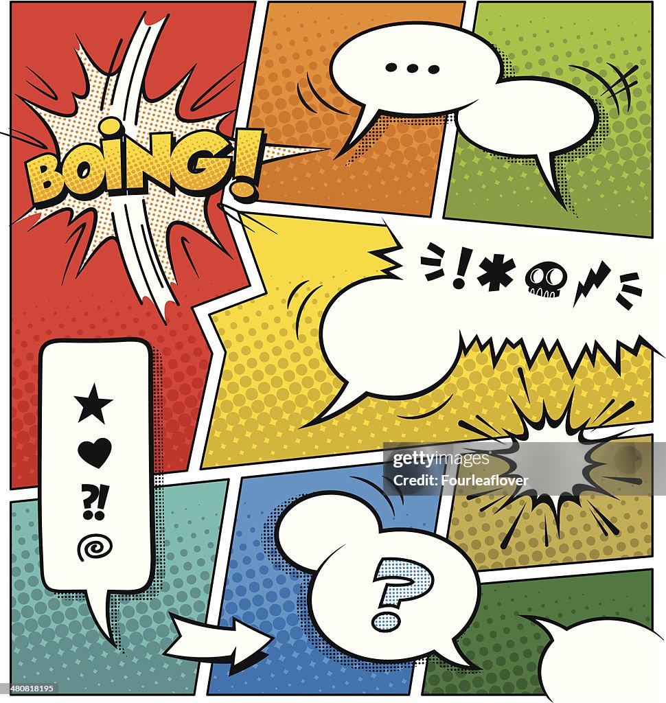 Color Comic Book Page Template