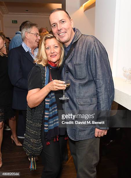 Tracey Boyd and Matthew Du Cann attend The Laslett pre-opening drinks reception at The Laslett on July 15, 2015 in London, England.
