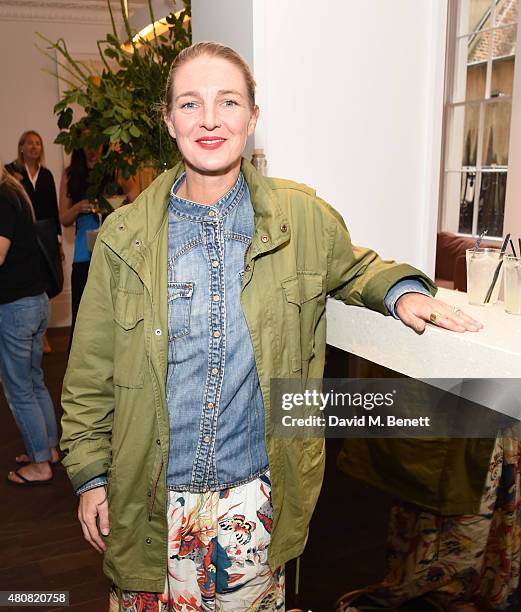 Belinda Stevens attends The Laslett pre-opening drinks reception at The Laslett on July 15, 2015 in London, England.