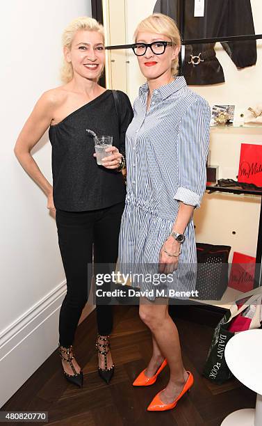 Sonia Bronstein and Isabella Macpherson attends The Laslett pre-opening drinks reception at The Laslett on July 15, 2015 in London, England.
