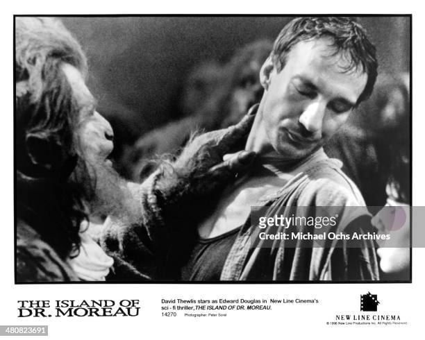 Actor David Thewlis in a scene from the New Line Cinema movie "The Island of Dr. Moreau", circa 1996.