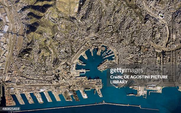 Aerial view of Genoa - Liguria Region, Italy