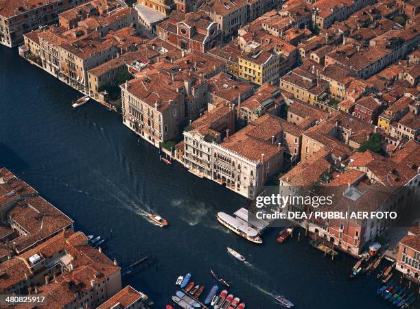 Aerial view of the Grand Canal in the Ca d'Oro area in Venice - Veneto Region, Italy