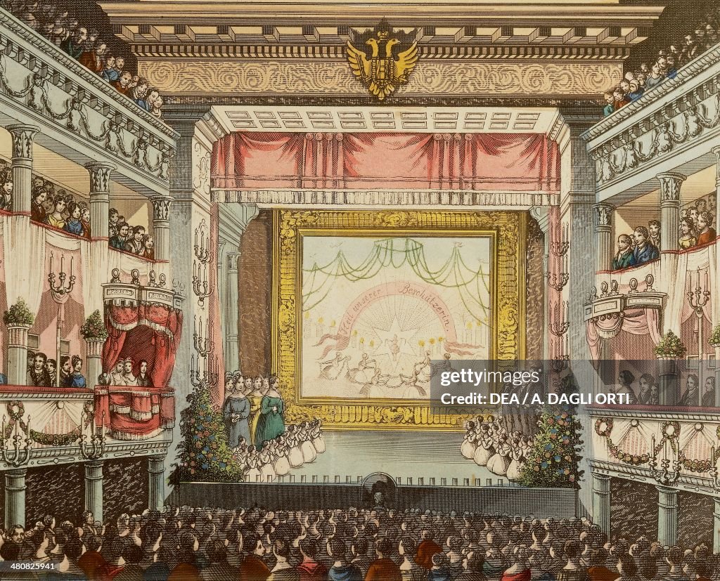 Austria, 19th century. Vienna. Interior of the Theater in der... News ...