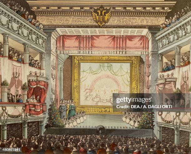 Austria, 19th century. Vienna. Interior of the Theater in der... News ...