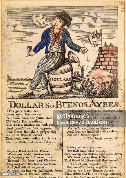 Dollars of Buenos Aires. Caricature published in London, 1819. Buenos Aires, Museo Histórico Nacional Del Cabildo De La Ciudad De Buenos Aires Y De...