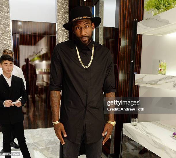Basketball player Amar'e Stoudemire attends Jeffrey Rudes presentation during New York Fashion Week: Men's S/S 2016 on July 15, 2015 in New York City.