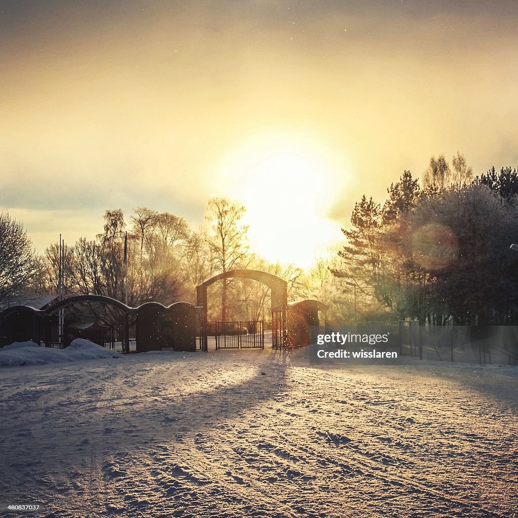 Winter landscape in Sweden