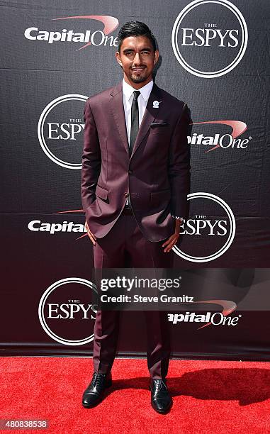 Soccer player A. J. DeLaGarza attends The 2015 ESPYS at Microsoft Theater on July 15, 2015 in Los Angeles, California.