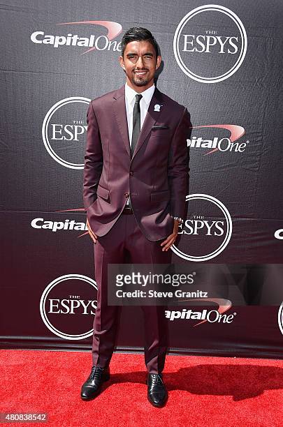 Soccer player A. J. DeLaGarza attends The 2015 ESPYS at Microsoft Theater on July 15, 2015 in Los Angeles, California.