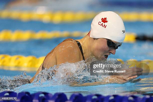 Martha McCabe swims the 200 breaststroke She would finish with a silver in the finals of the the second day of the swimming competition at the...