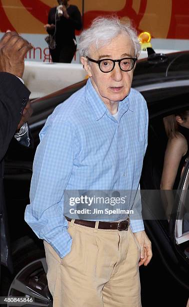 Director Woody Allen attends The Cinema Society with FIJI Water & Metropolitan Capital Bank host a screening of Sony Pictures Classics' "Irrational...