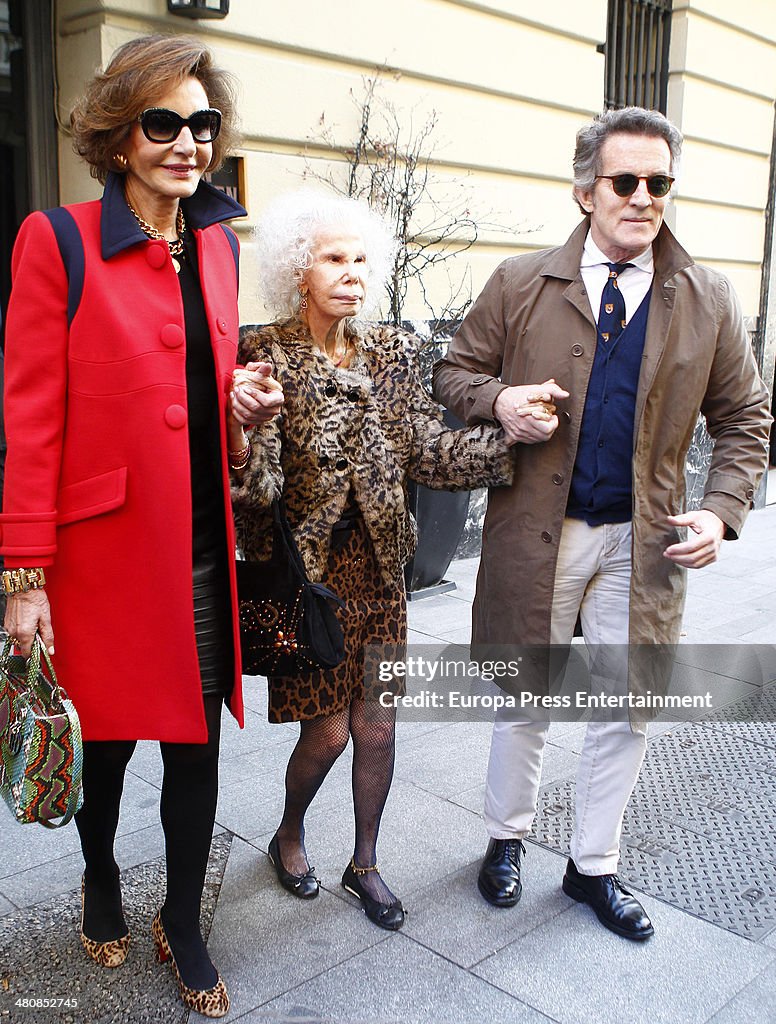 Dukes of Alba And Nati Abascal Sighting In Madrid - March 13, 2014